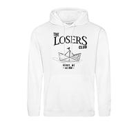 B&S Boutique The Losers Club It Pennywise Felpa con Cappuccio Unisex Bianco Size XL