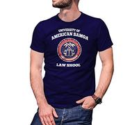 B&S Boutique University of American Samoa Law School T-Shirt da Uomo Blu Navy Size S