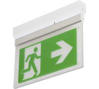 B-SAFETY - Indicazione Via Di Fuga Illuminata Montaggio A Soffitto, Montaggio A Parete Verso Sinistra, Verso - SPEDIZIONE GRATUITA