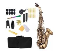 B Sassofono Saxophone Curvo Piatto Rame Antico Strumenti Musicali Professionali Con Custodia Per Guanti