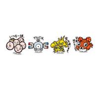 B-SIDE LABEL Pokemon Sticker Set 4pz n.102 081 125 046 Giappone Impermeabile