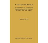 B. Siertsema A Test in Phonetics (Tascabile)