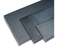 B&T Metall Barra piatta di acciaio S235JR+AR / ST 37, laminato, in lunghezze da ca.- 1000 mm + 0/-3 mm, nero, grezzo, ferro