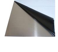 B&T Metall Lamiera di alluminio spessa 2,0 mm, lamiera di alluminio laminata naturale su un lato con pellicola protettiva nel taglio, dimensioni 20 x 20 cm (200 x 200 mm)