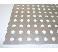 B&T Metall Lamiera forata in alluminio, spessore: 2 mm, diametro fori: 10 mm, allineamento fori diritti, RG 10-20
