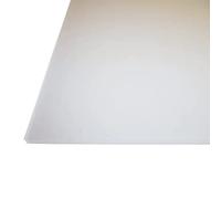 B&T Metall PMMA - Vetro acrilico opale bianco liscio, spessore 2,0 mm, trasmissione della luce, 78%, resistente ai raggi UV, laminato su entrambi i lati, dimensioni 10 x 50 cm (100 x 500 mm)