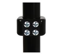 B-Tech BT7051 - Collare da palo System 2, ideale per il fissaggio di pali con diametro max 5 cm, colore: Nero