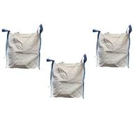 B teurobrecher - 3 sacchetti Big Bag 60 x 60 x 60 cm - sacchetti per detriti edili, legno, rifiuti da giardino, sabbia - sacchetti per detriti da costruzione, capacità di carico 1000 kg