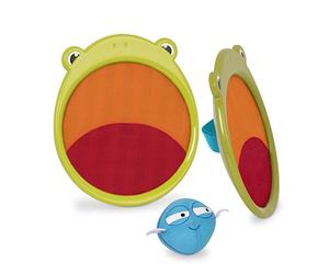 B. toys - Acchiappacriteri - Frankie la rana - Gioco del lancio e della cattura - 2 palette per rane e palla in tessuto - Giocattolo attivo per bambini - Set da gioco per esterni - 3 anni +