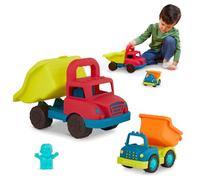 B. toys B.- Grab-n-Go Truck Set Autocarro Ribaltabile Dump Trucks, Multicolore, Large And Mini, 62243470132