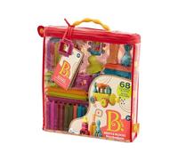 B. toys Bristle Blocks Stackadoos, blocchi impilabili con custodia | Set da 68 con setole morbide e interbloccabili in custodia; compatibili con tutti i set Bristle Blocks di Battat; 2+ anni