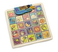 B. toys Bx1264Z - B.'S Eye View Puzzle Tavola in Legno Numeri E Forme