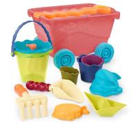 B. toys - Carro Ondulato - Rosso - Carro e Giocattolo da Spiaggia - 10 Giocattoli da Spiaggia - Giocattolo Estivo per Bambini e Ragazzi - 18 Mesi +