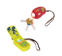 B. toys - FunKeys+ Set ellofono - Chiavi dell'auto e cellulare giocattolo - Pacchetto sensoriale di 2 pezzi - Giocattolo per lo sviluppo per neonati, bambini e ragazzi - 10 mesi +