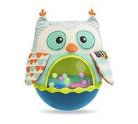 B. toys - Gufo Be Back - Gufo Roly-Poly - Giocattolo sensoriale e Musicale per Bambini - Giocattolo oscillante con Palline Colorate - 6 Mesi +