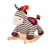 B. toys - Peluche cavalcabile Zebra a dondolo in legno - Kazoo - Rodeo Rocker - Per bambini dai 18 m+, Bianco e Nero