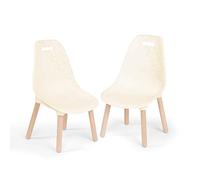 B. toys - Kid Century Modern: Set di sedie - Avorio - Sedie per Bambini - Gambe in Legno - Mobili per Bambini - 3 Anni +