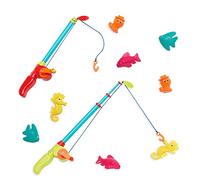 B. toys - Kit del piccolo Fisher - Set di giochi di pesca per bambini - 2 canne da pesca e 8 animali marini - Giocattolo acquatico per bagno, piscina - 3 anni +