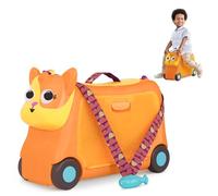 B. toys Lolo valigia cavalcabile a forma di gatto con luci e suoni | Valigia cavalcabile con vano interno, cinghie elastiche, cinghia staccabile e chiusura con maniglia a pesciolino, 2+ anni