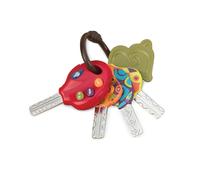 B. toys - LucKeys - 4 chiavi giocattolo testurizzate per neonati e bambini piccoli - Torcia elettrica e suoni dell'auto - Non tossico e senza BPA