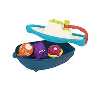 B. toys Off The Hook, barca giochi d'acqua per bagno e spiaggia | 1 grande barca con coperchio removibile, tazza polpo e 2 spruzzini a pesce; giochi d'acqua per bagno e spiaggia; 6+ mesi
