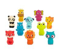 B. toys Pinky Pals, burattini da dito con animali impermeabili, 10 pezzi