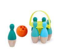 B. toys Set da Bowling in Legno, 6 Birilli e Palla con Custodia, Set da 8