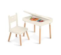 B. toys - Set di scrivania e Sedia Bianca per Bambini - Scrivania con portamatite - per Fare lavoretti, colorare e Molto Altro! - Gestione dei Cavi Integrata - 3 Anni +