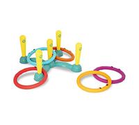 B. toys Sling-A-Ring Toss, Gioco del Lancio dell'anello per Interni | Set da 12 pezzi con base in 2 pezzi, 5 pioli numerati e 5 anelli colorati; gioco attivo; 3+ anni
