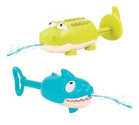 B. toys Splishin' Splash, spruzzini ad acqua animali coccodrillo e squalo | Set da 2 con coccodrillo e squalo da immergere, riempire e spruzzare; per piscina, spiaggia, giardino o casa; 18+ mesi