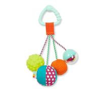 B. toys - Suoni così spremuti - Sonaglio sensoriale per Bambini - Giocattolo per Bambini - 4 Palline e Clip - Colori, Texture e Suoni - 3 Mesi +