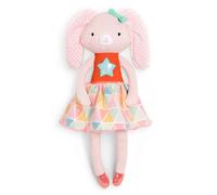 B. Toys - Peluche Designer Bunny Doll - Peluche Peluche Animale Peluche Peluche Coniglio Giocattolo - Arancione & Pastello Vestito - Brillante - 15" - Lavabile - Tippy Toes - Becky Bunny - 18m +