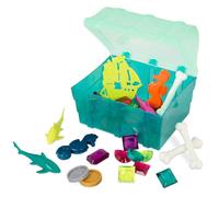 B. toys Treasures Ahoy! Giochi subacquei Pirata con Scrigno | Set da 28 pezzi con scrigno portaoggetti e tesori che affondano, per piscina, spiaggia o vasca da bagno, Idea regalo, 6+ anni