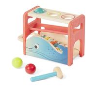 B. toys - Whale Pounding Bench & Xylophone - Musical Instrument - Wooden Hammer & Balls - Developmental Toy for Toddlers - 1 Year + - Xylo-Pound Whale