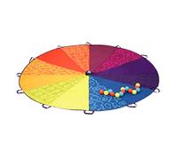 B. toys Woo-Hue, Paracadute ludico Arcobaleno con 15 Palline
