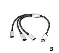 (B) USB C maschio a doppio USB C femmina splitter tipo C Hub compatibile con maniglia da gioco e caricabatterie