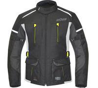 Bü,se Rider, giacca tessile impermeabile per bambini 152 male Nero/Grigio/Giallo Fluo