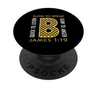 B Veloce ad ascoltare Giacomo 1:19 PopSockets PopGrip Adesivo