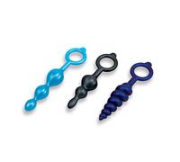 Plug Anale B-Vibe Azzurro 3 Pezzi