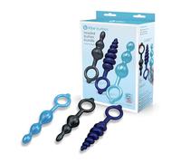 b-Vibe Beaded Butties Bundle - Set di 3 tappi anali graduati per allenamento anale e stimolazione, design impermeabile