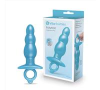 b-Vibe Bounce - Tappo con perline in silicone, texture graduata per un piacere di flessione, design impermeabile con base affusolata e anello per dito per un facile utilizzo
