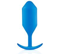 b-Vibe - La spina Snug 5 - blu - spina anale da 350 grammi che presenta una base svasata e palle ponderate