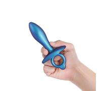 b-Vibe Plug anale scorrevole in silicone, design a sfera liscia, anello per dita, sicuro per il corpo, impermeabile, adatto ai principianti