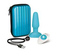 Plug anale con telecomando B-Vibe RIMMING PLUG 2 Azzurro