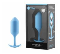 Dildo Anale Premium per Esperti con Doppio Peso Interno Snug Plug 3 (180g) - Blu