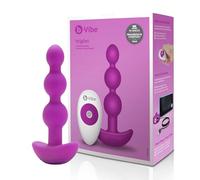 B-Vibe Triplet Anal Beads Fuchsia/Silver Os - 750 g