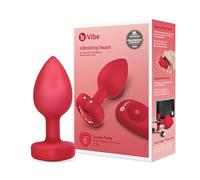 B-Vibe Vibrating Heart Plug Anali Rosso 10,5 cm