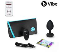 B-Vibe Vibrating Jewel Plug, XXL Black Buttplug - Plug Anale Vibrante Unisex 2XL