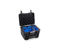 B&W Cases B&W - Valigetta da esterno per DJI Mini 4 Pro Drone e Fly More Combo - Tipo 2000 Nero - Impermeabile secondo la certificazione IP67, antipolvere, infrangibile e indistruttibile