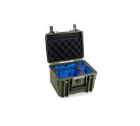 B&W - Valigetta da esterno per DJI Mini 4 Pro Drone e Fly More Combo - Tipo 2000 Verde Bronzo - Impermeabile secondo la certificazione IP67, antipolvere, infrangibile e indistruttibile